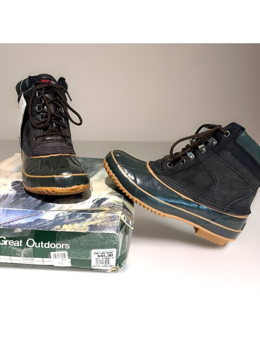 Great Outdoors Womens Winter Duck Boots Waterproof Steel Shank Insulated Size 11